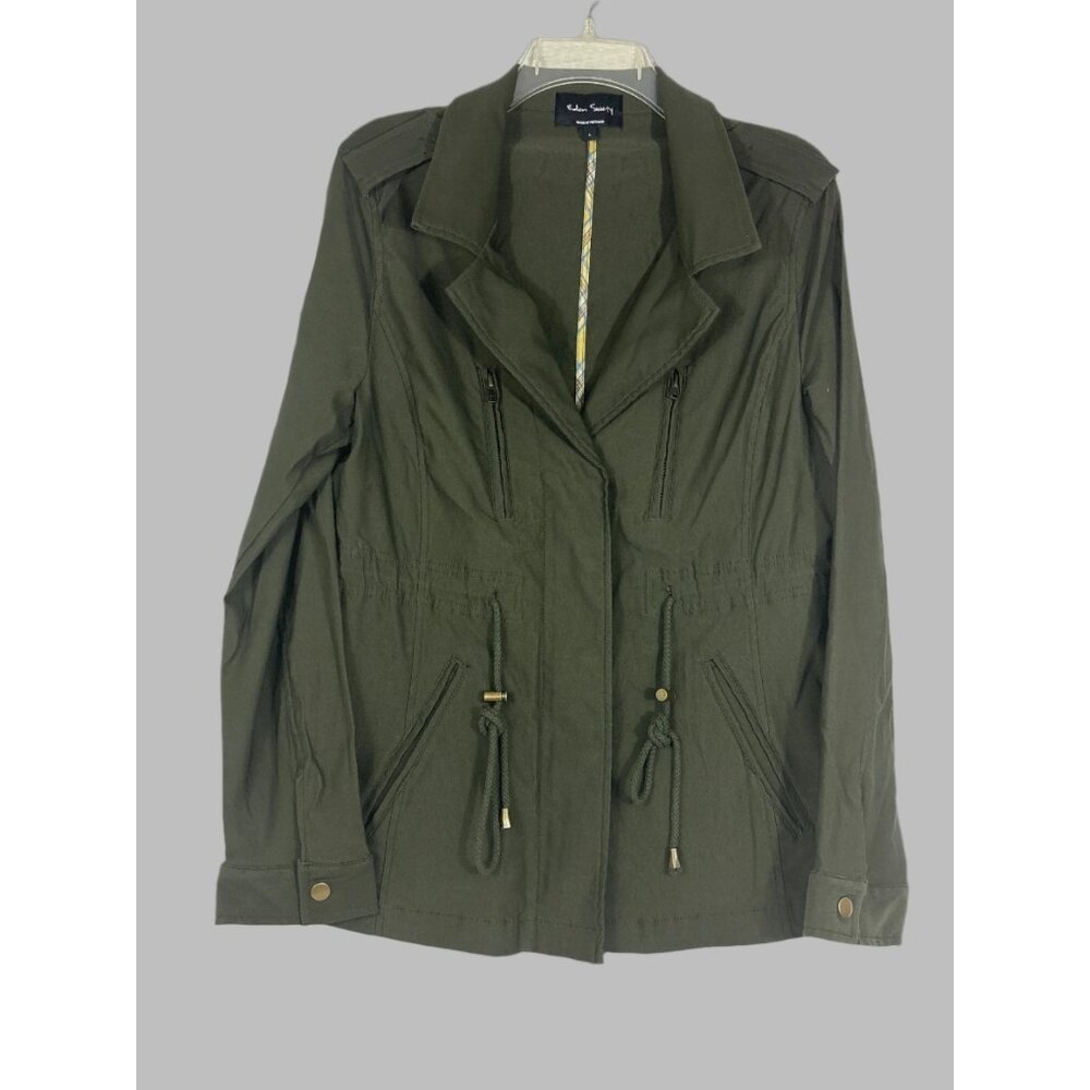Eden Society Olive Green Military‎ Cargo Style Jacket
